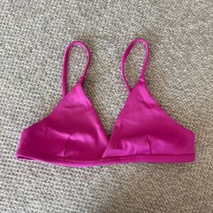 Left On Friday Swim Top Hot Pink Size M